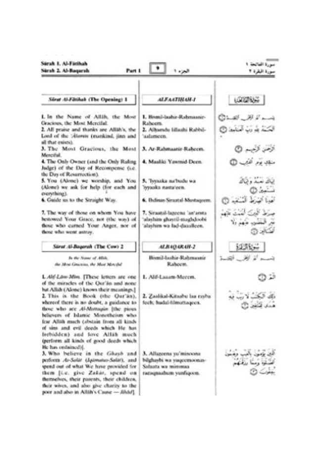 REBENUO The Noble Quran English, Arabic & Transliteration in Roman Script 17*24  - Image 4