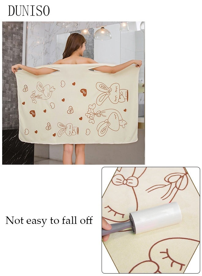 DUNISO Wearable Bath Towel,Women's Soft & Comfortable Body Wrap Button Design,Super Absorbent Water to Quick Drying Body Spring Summer Bath Towel for Women  - Image 5
