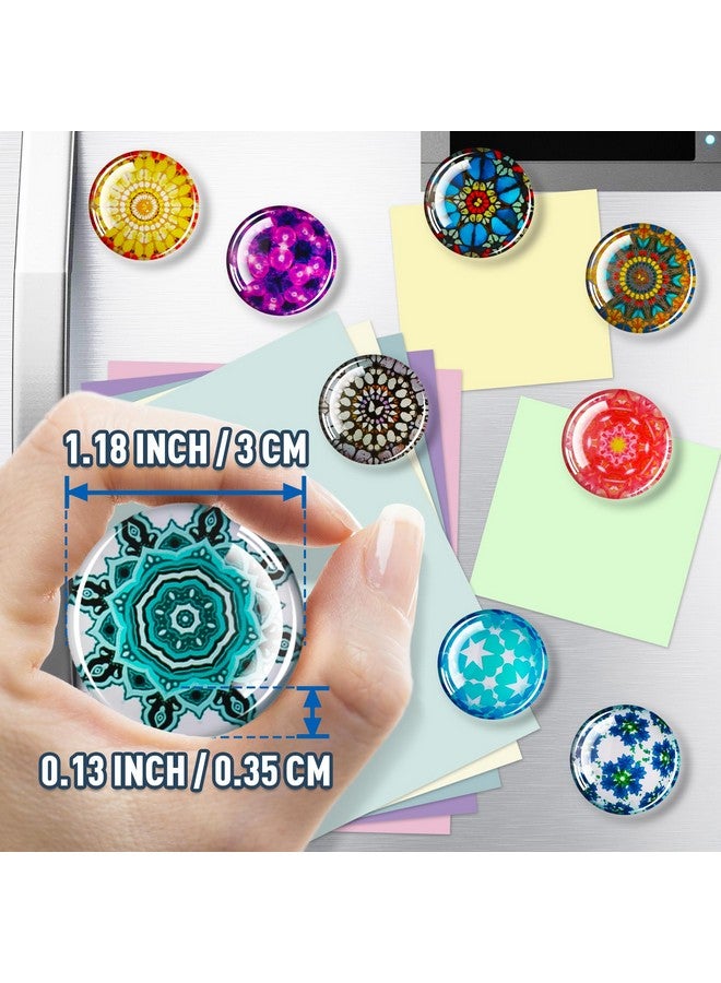 FINDMAG FINDMAG 12 Pcs Glass Fridge Magnets, Cute Fridge Magnet Sticker, Strong Refrigerator Magnets Heavy Duty, Small Magnets for Whiteboard, Classroom, Kitchen, Office, Home and Cabinet  - Image 2