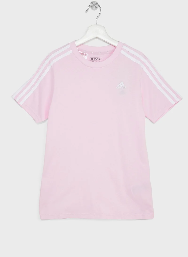 Adidas Essentials 3-Stripes Cotton T-Shirt