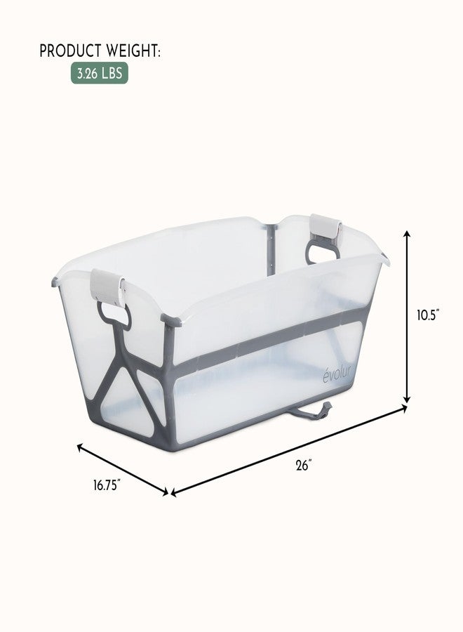 Evolur Supple Baby Spa Bath Tub - Foldable Portable Bathtub with Transparent Safety View for Newborns & Infants, Compact Travel Baby Bath Essentials - Image 2