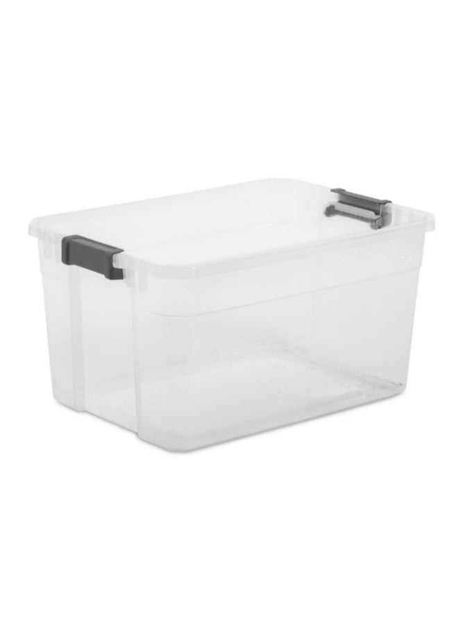 ستيريليت صندوق تخزين بإغلاق محكم خالٍ من البيسفينول ايه بتصميم متين شفاف ورمادي مسطح 71.9 لتر 14763V06 - Image 2