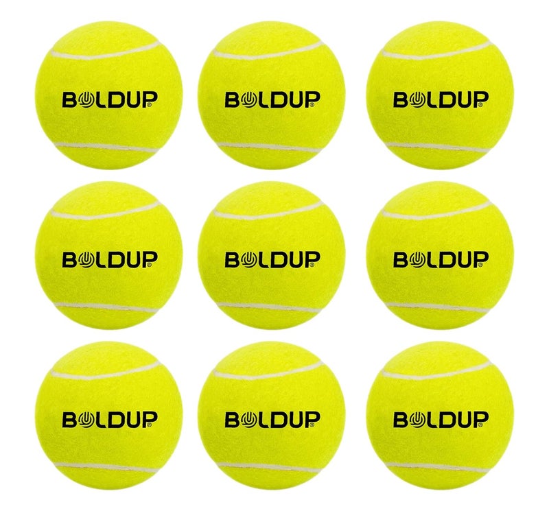 IFOLDUP ®Tennis Ball for Cricket: Soft Lightweight Balls Tournament Street Match Lawn Court Super Bounce—Sturdy and Durable Courts and Tournaments (Green) (Combo 9PCS) - Image 1