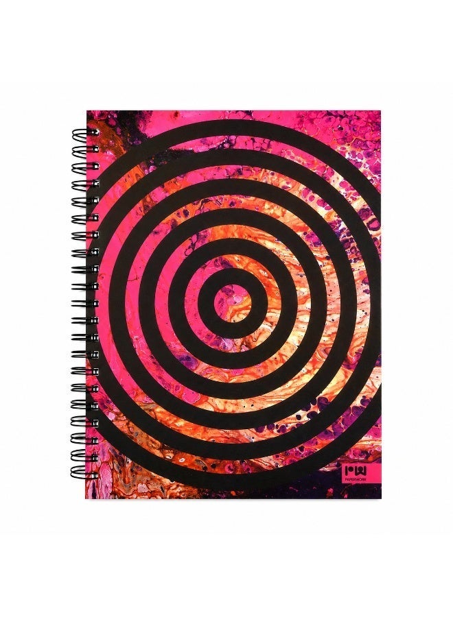 Shapes Pattern Spiral Notebook A4 4 Subject Lined 200 Pages For School Office Use