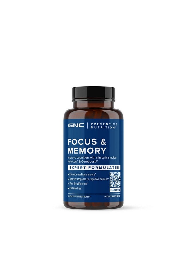 GNC Preventive Nutrition Focus And Memory 60 Capsules - Image 2
