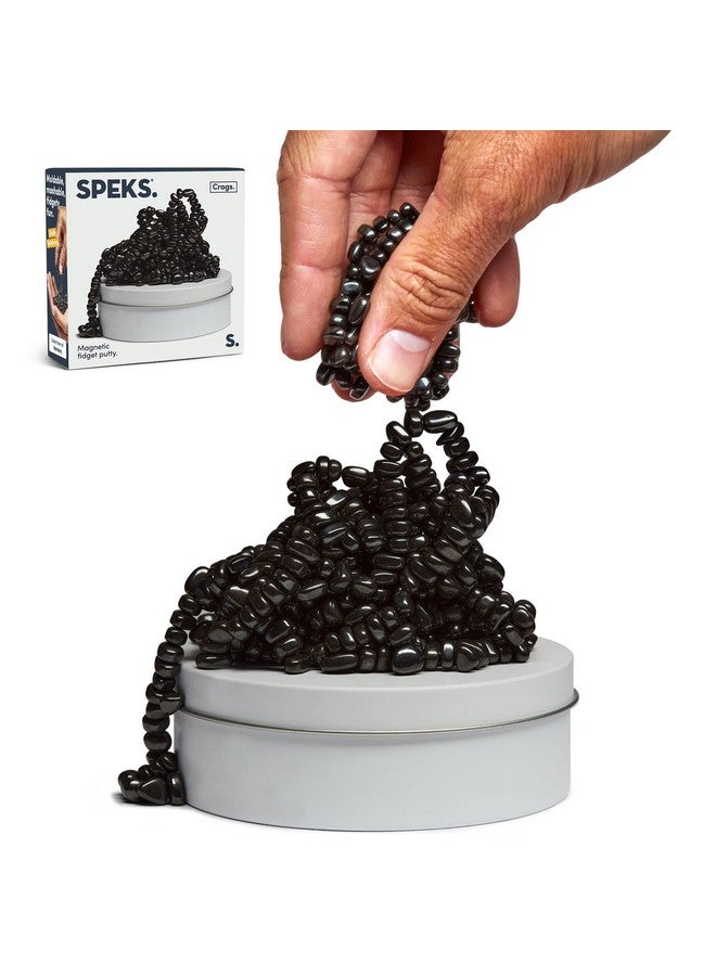 Speks Crags Ferrite Putty | 500+ Ferrite Stones In A Tin, Fidget Toy For Adults & Teens 14+, Desk Toy For Office, Holiday Stocking Stuffer, Stress Relief | White, Medium - Image 1