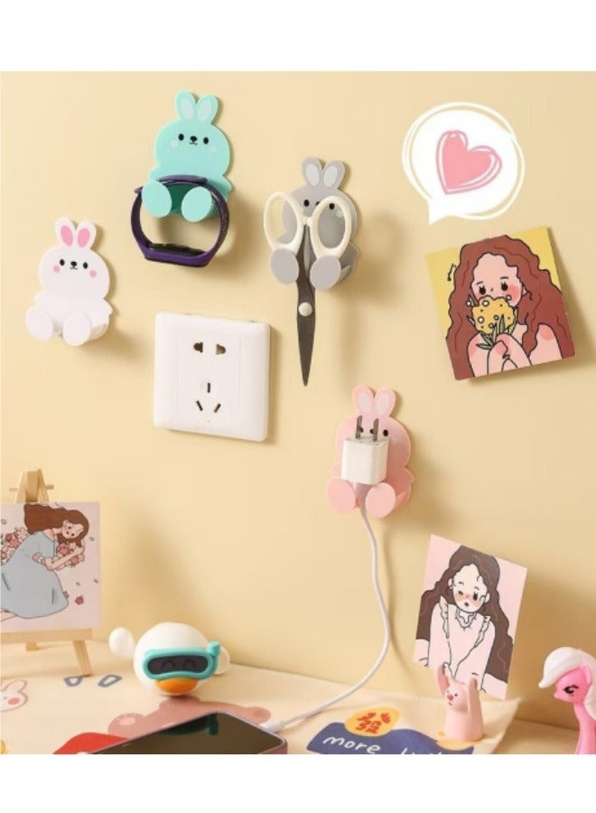 2Pcs Cartoon Sticky Plug Hook Socket Hook Power Cord Plug Storage Rack - Image 2