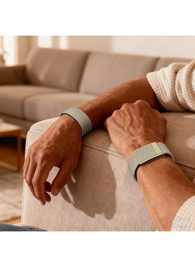 O Ozone Ultra-Soft Stretchy Nylon Sport Band For WHOOP 5.0, MG, Life | Adjustable, Breathable, & Sweat-Wicking Replacement Wristbands for Men & Women- Beige - Image 2