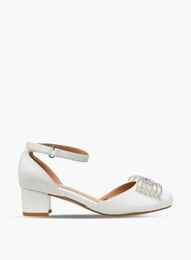 سيليست Girls Bow Embellished Block Heel Sandals