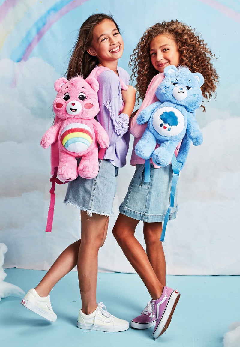 iscream Care Bears Cheer Bear Shaped 16"x 12" Furry Backpack with Adjustable Straps And Zipper Closure - Image 4