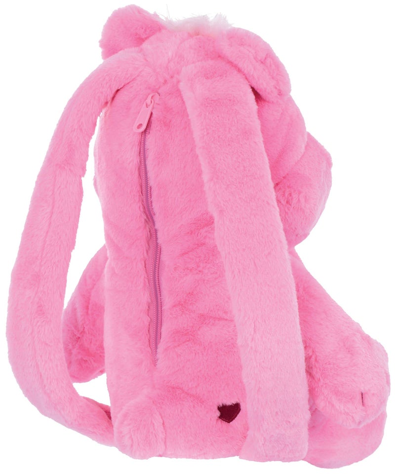 iscream Care Bears Cheer Bear Shaped 16"x 12" Furry Backpack with Adjustable Straps And Zipper Closure - Image 2