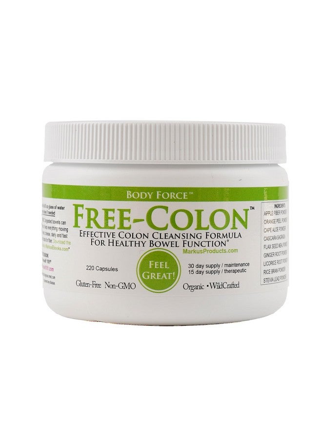 Body Force Colon Formula by Markus- Capsules - Comprehensive Formula - Fiber Rich for Toxin Removal - Aloe, Ginger, Citrus Flavonoids & Cascara Sagrada - Gentle & Effective Detoxification - Image 1