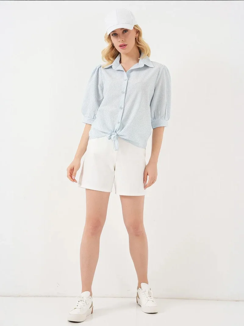 بيغ دارت قميص مخطط بثلاثة أرباع كم