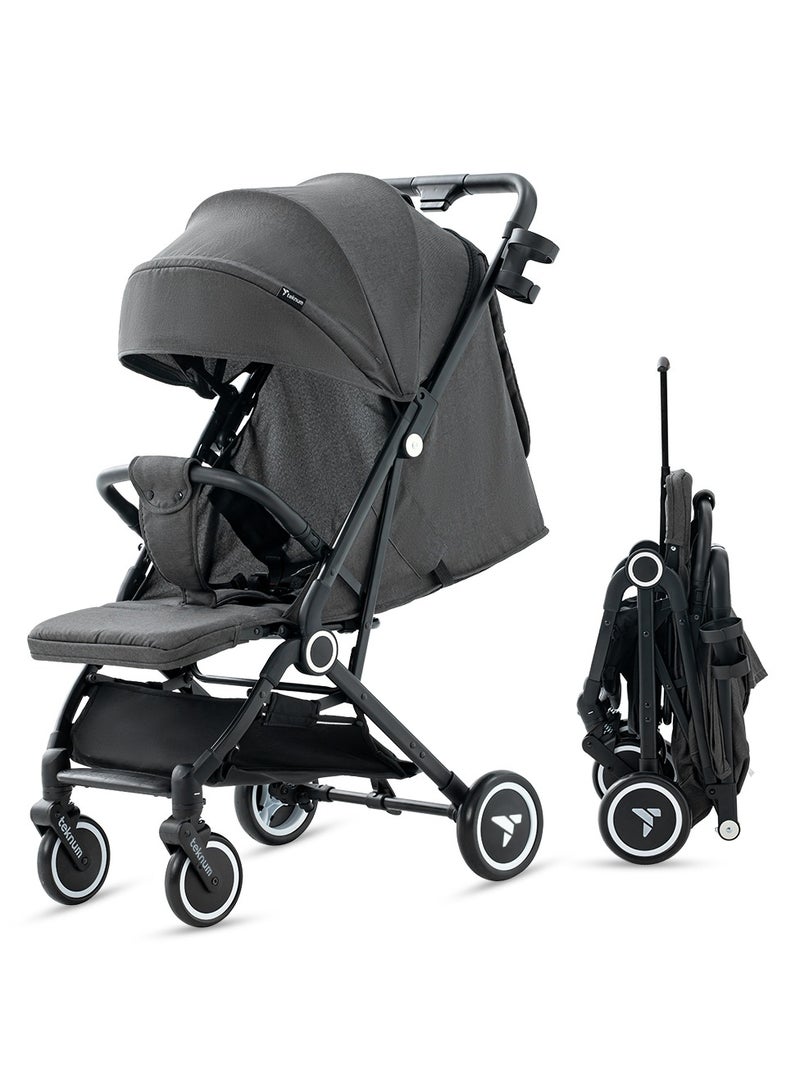 TEKNUM Travel Cabin Stroller with Coffee Cup Holder - Slate Grey - Image 1