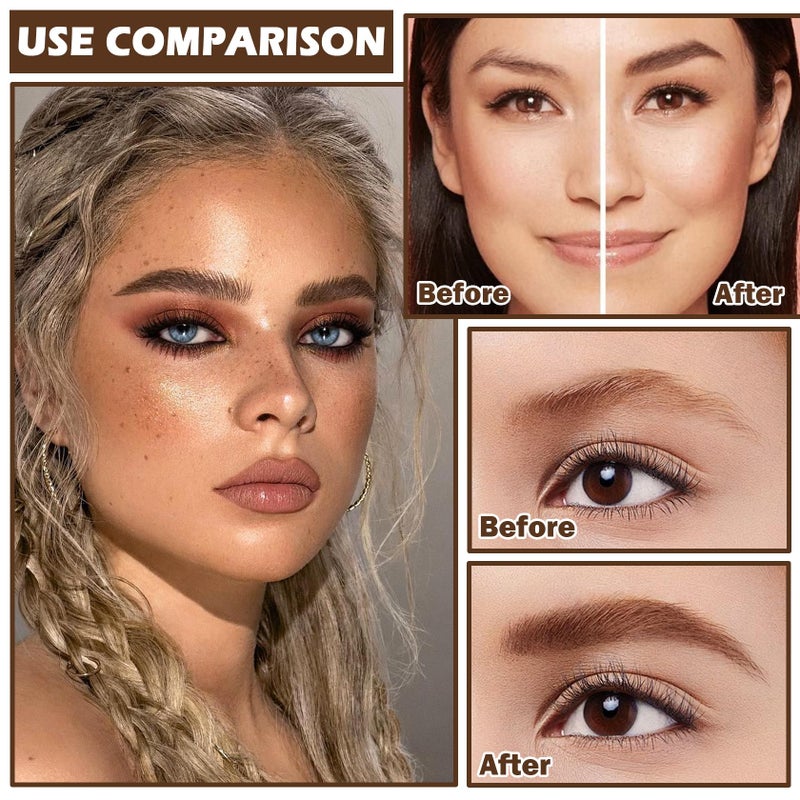 QIUFSSE 3PCS Microblading Eyebrow Pen Waterproof Dark Brown Eyebrow Pencil for Women,Easy to Shape,Long-lasting Brow Pen,Easily Create Natural Eyebrow Makeup-Dark Brown - Image 3