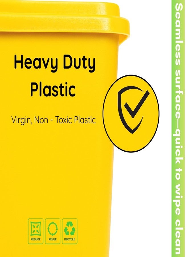 Ssanvi Biomedical waste bins Plastic Pedal Dustbin for hospitals Set Of 5 Red Blue Yellow Black Green 16 Ltr - Image 4