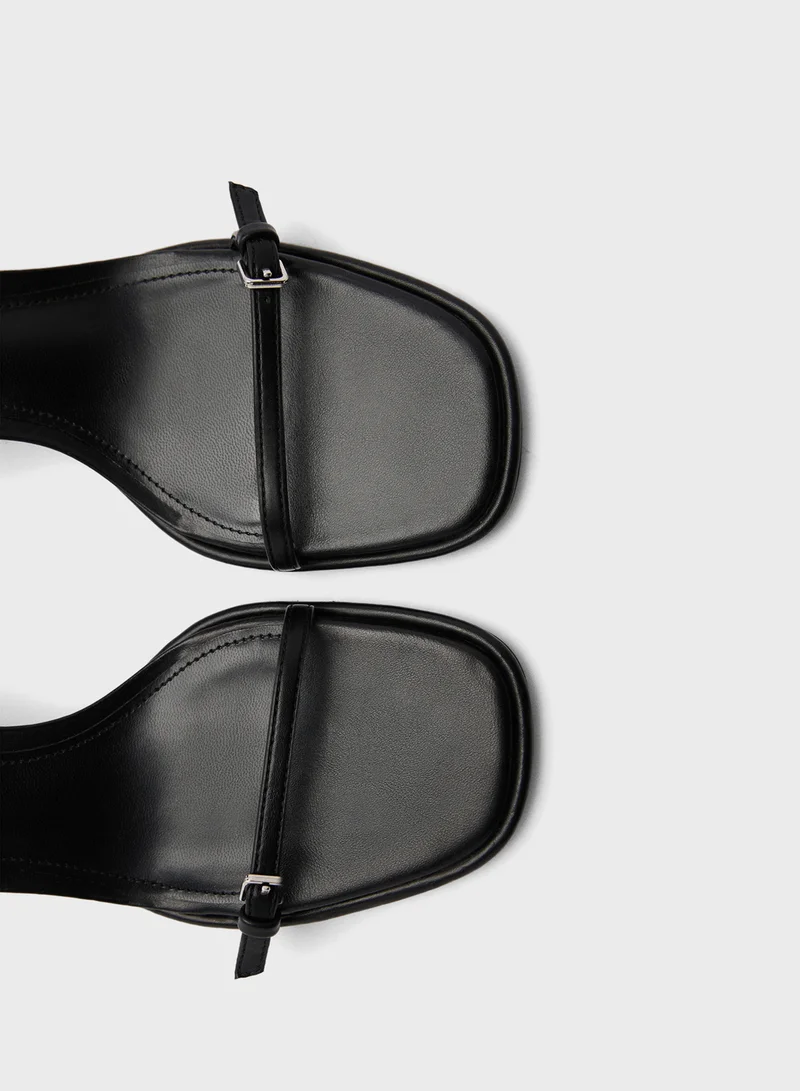 MANGO Flow Mid Heel Ankle Strap Sandals
