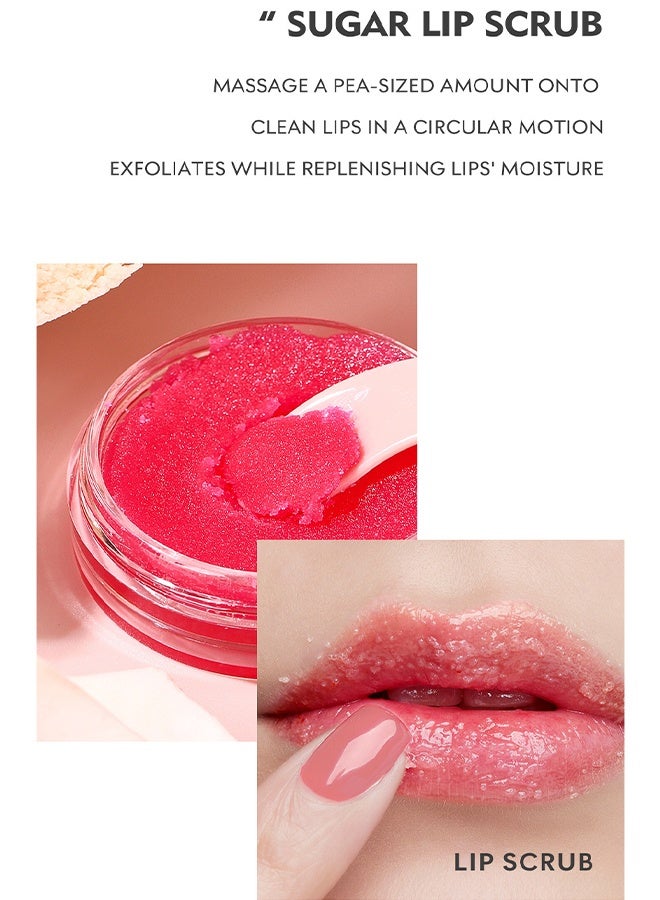 بوداير مجموعة قناع الشفاه ومقشر الشفاه وزيت الشفاه مرطبة ومغذية ومقشرة وملء للشفاه علاج للعناية بالشفاه لإزالة خطوط الشفاه وإصلاح الشفاه الجافة - Image 4