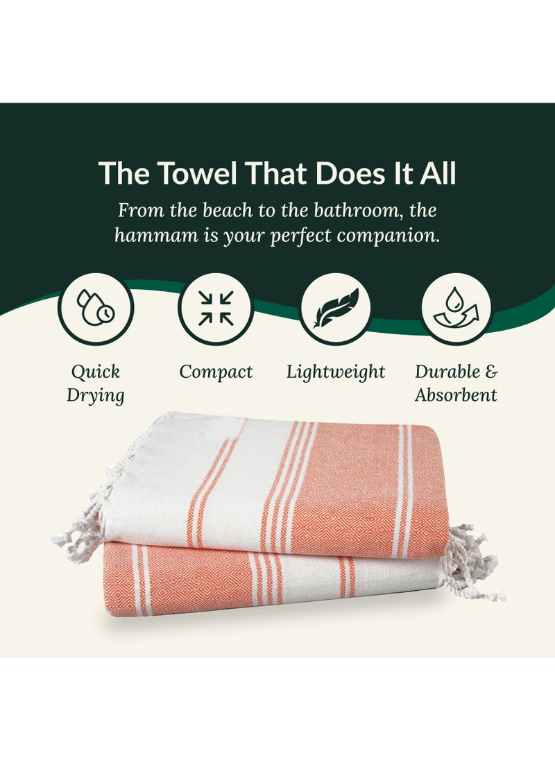 Cloud Scape Linen Turkish Beach Towel Set of 2, 39x71 inches Oversized Lightweight 100% Cotton Hammam Towel,BIRD OF PARADISE  - Image 3
