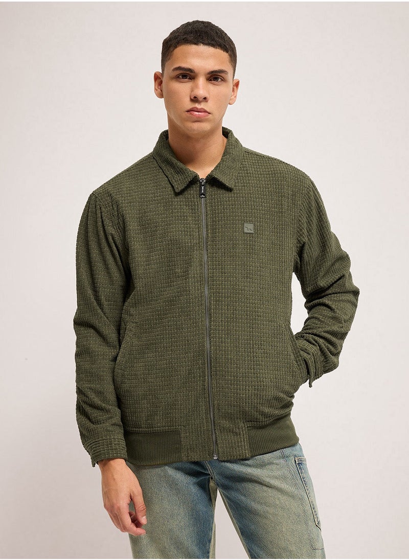 THE BEAR HOUSE Men's Lightweight Polyester Jacket with Multiple Pockets | Waterproof, Windproof, and Breathable | Casual and Outdoor Jacket for Hiking, Travel, and Everyday Wear |S to XXL|Green  - Image 2
