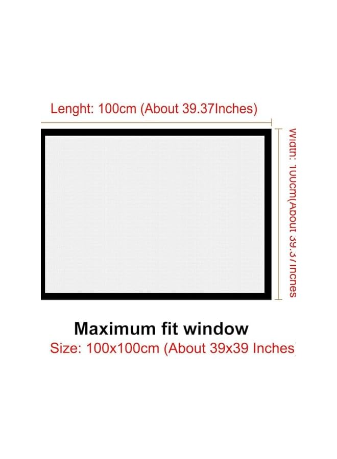 The Bros شبكة ناموسية للنوافذ، 1x1م سهلة التركيب، شاشة نافذة ذاتية اللصق مع فيلكرو لاصق، شبكة ستارة مضادة للناموس والحشرات والذباب، - Image 5