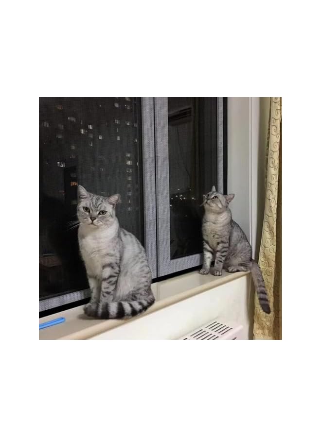 The Bros شبكة ناموسية للنوافذ، 1x1م سهلة التركيب، شاشة نافذة ذاتية اللصق مع فيلكرو لاصق، شبكة ستارة مضادة للناموس والحشرات والذباب، - Image 4