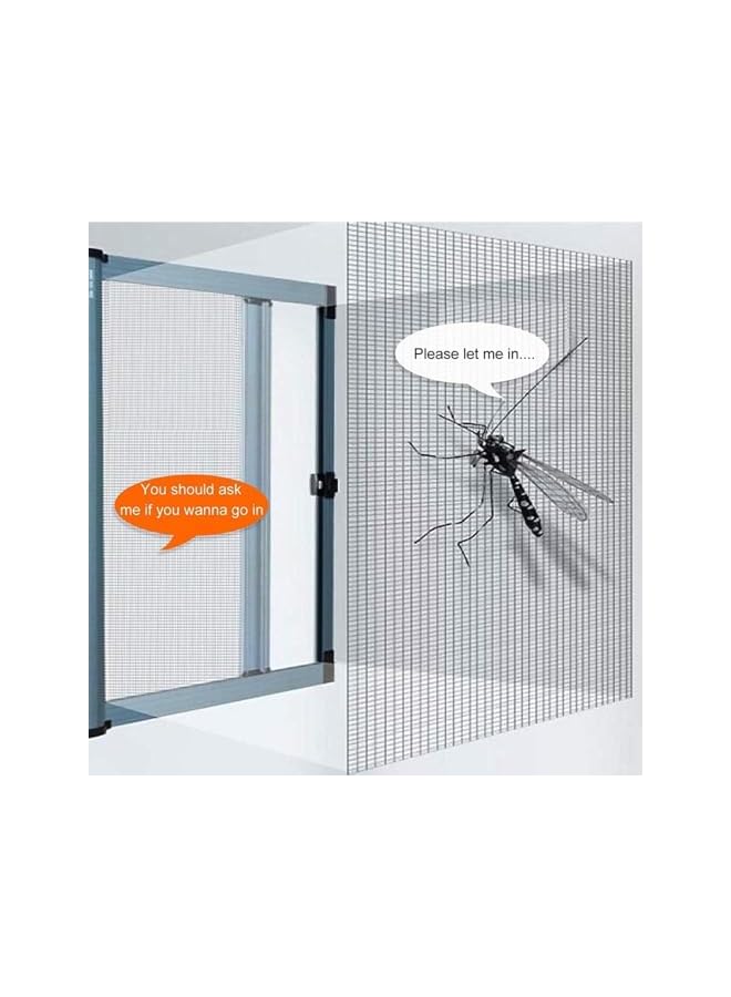 The Bros شبكة ناموسية للنوافذ، 1x1م سهلة التركيب، شاشة نافذة ذاتية اللصق مع فيلكرو لاصق، شبكة ستارة مضادة للناموس والحشرات والذباب، - Image 3