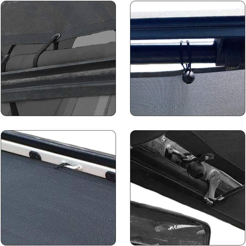 Shadeidea Sun Shade for Jeep Wrangler TJ 1997-2006 - Black Mesh Screen Cover with UV Blocker - Image 3