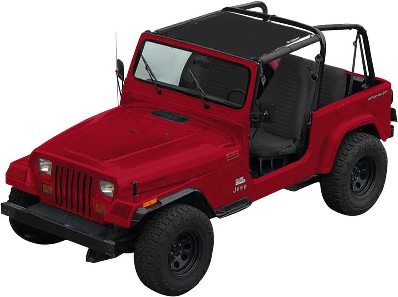 Shadeidea Sun Shade for Jeep Wrangler TJ 1997-2006 - Black Mesh Screen Cover with UV Blocker - Image 1