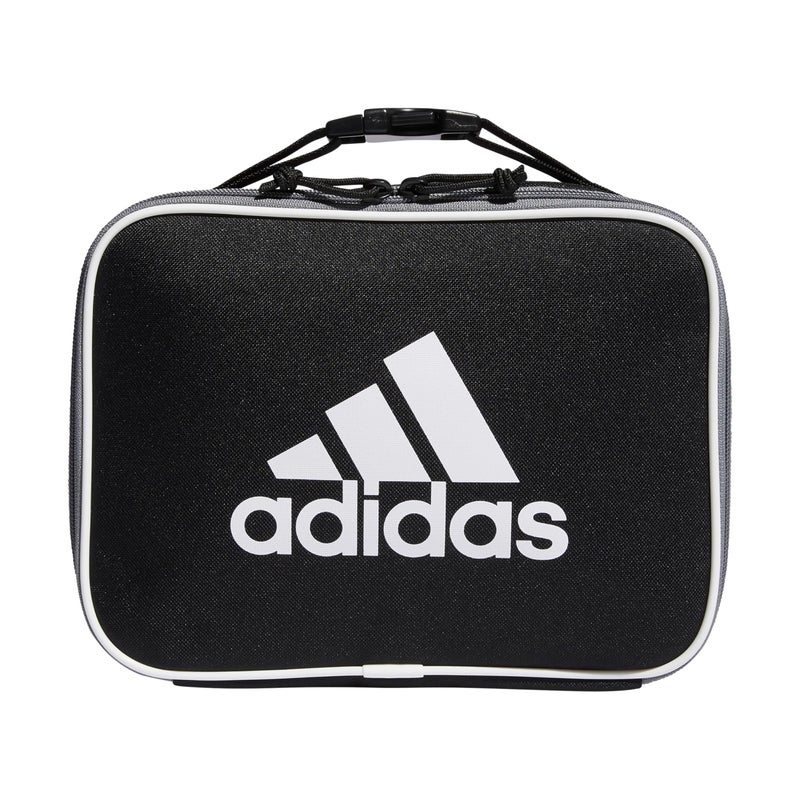 adidas Unisex Foundation Insulated Lunch Bag, Black/White, ONE SIZE - Image 1