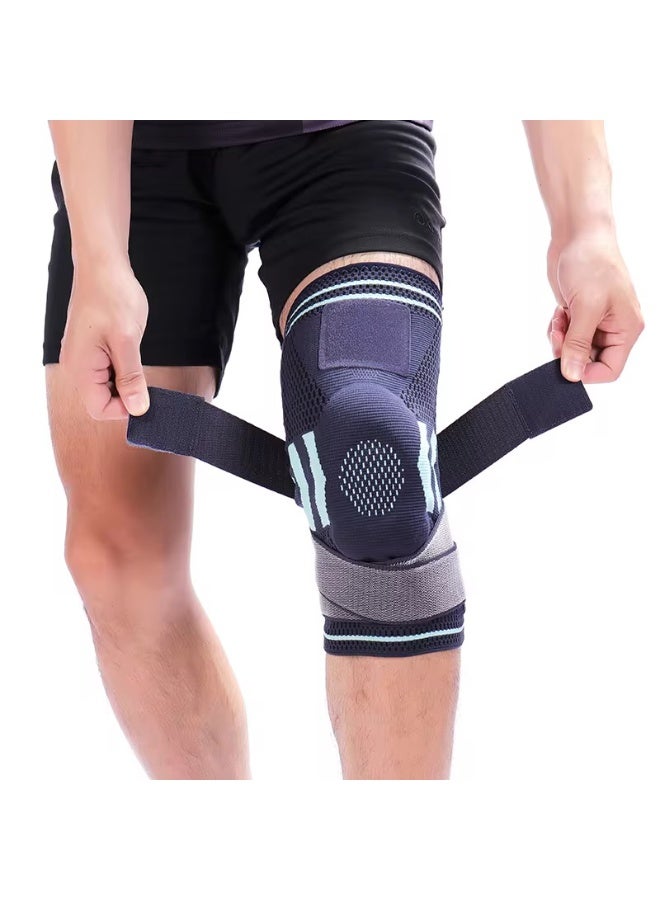 XUN Knee Brace with Side Stabilizers & Patella Gel Pads, Adjustable Compression Knee Support Braces for Men Women for Knee Pain, Meniscus Tear,ACL,MCL,Arthritis, Joint Pain Relief,Injury Recovery - Image 1