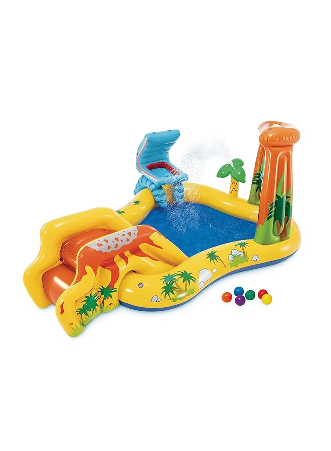 INTEX Dinosaur Play Center Inflatable Swimming Pool 249 Cm X 191 Cm X 109 Cm Size - Image 1