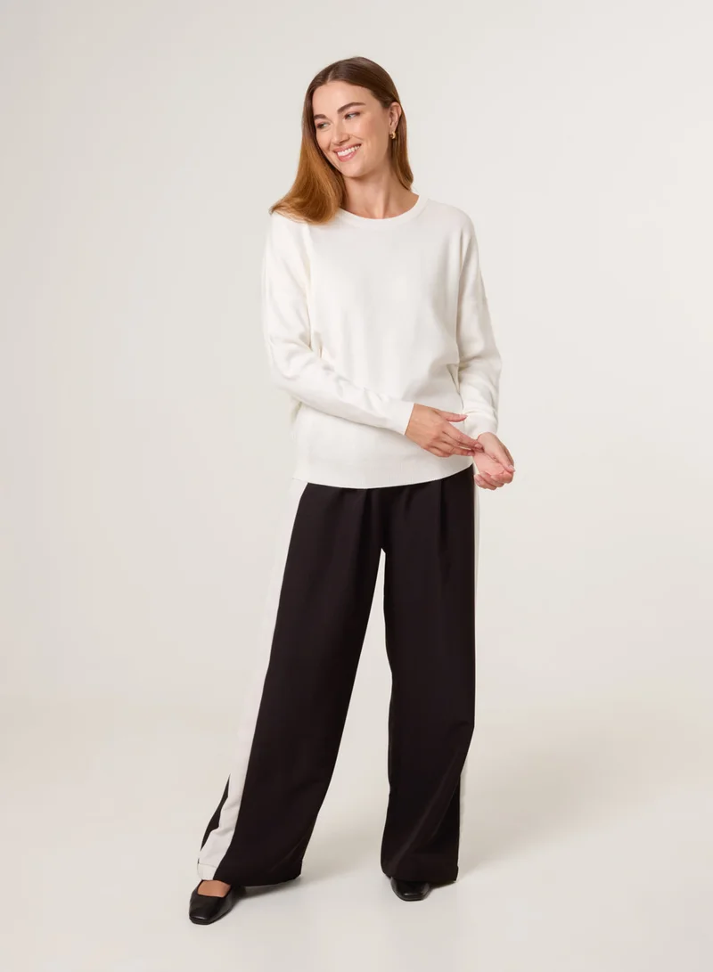 Blue Vanilla Plain Crew Neck Jumper