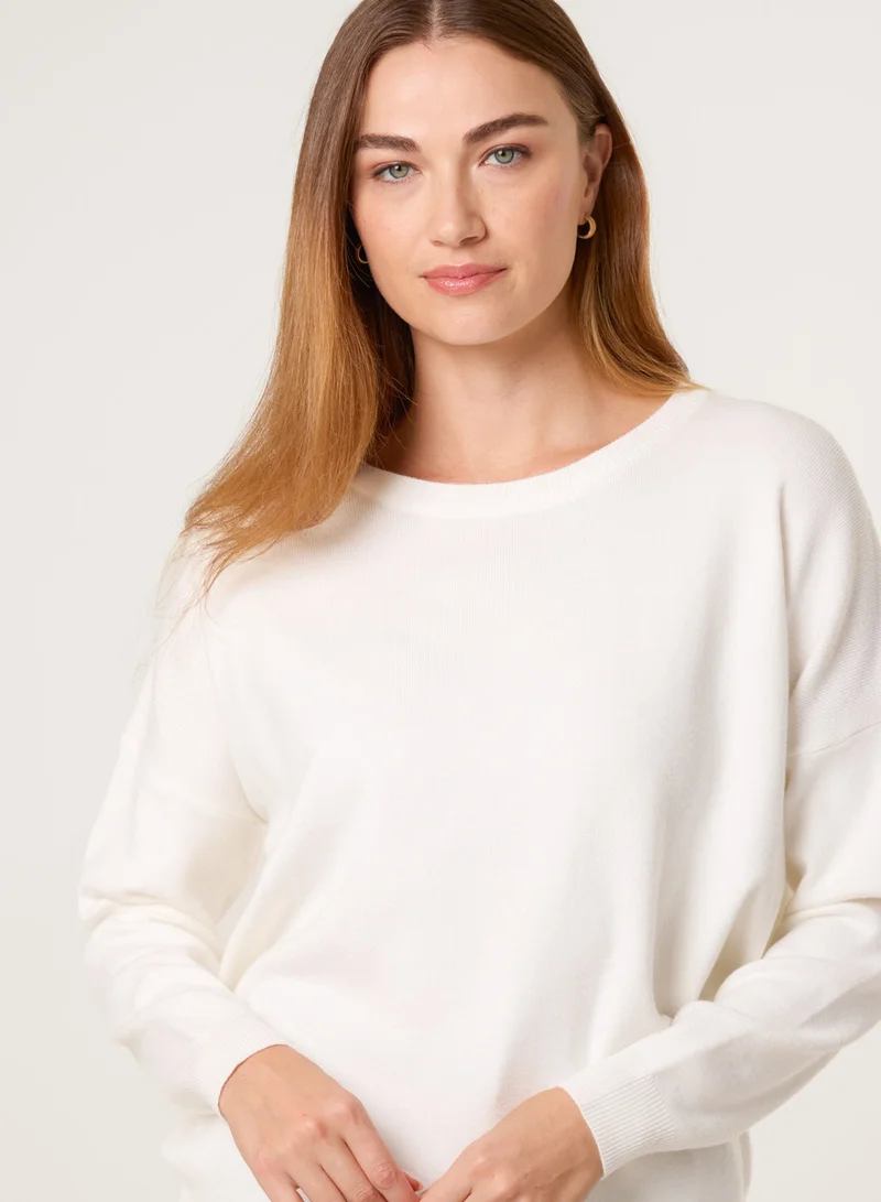 Blue Vanilla Plain Crew Neck Jumper