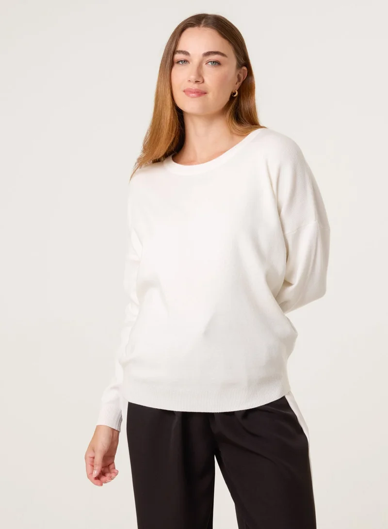 Blue Vanilla Plain Crew Neck Jumper
