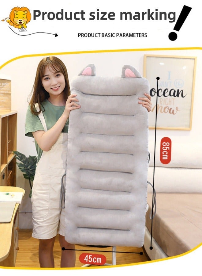Integrated Recliner Chair Seat Cushion Backrest Cushion Plush PP Cotton Back Support Office Chair Sofa Car Seat Cushion Chair Cushions Rocking Chair Cushion Premium Plush PP Cotton (Pink rabbit)  - Image 2