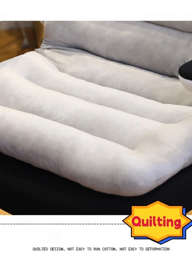 Integrated Recliner Chair Seat Cushion Backrest Cushion Plush PP Cotton Back Support Office Chair Sofa Car Seat Cushion Chair Cushions Rocking Chair Cushion Premium Plush PP Cotton (Pink rabbit)  - Image 4