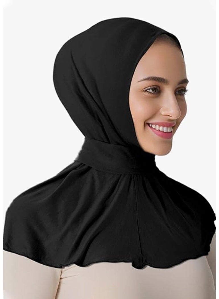 Women's Hijab Muslim Head Scarf Hat - Soft Breathable Cap with 3 Buttons and Ties Neck Cover Suitable for Outdoor Travel Daily Wear - Image 5