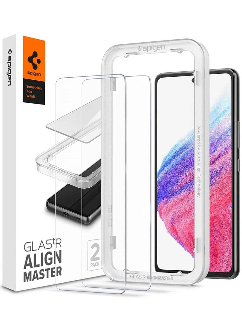 Spigen - Glastr Align Master Screen Protector with Easy Install Tray for Samsung Galaxy A53 5G - 2 Pack - Image 1