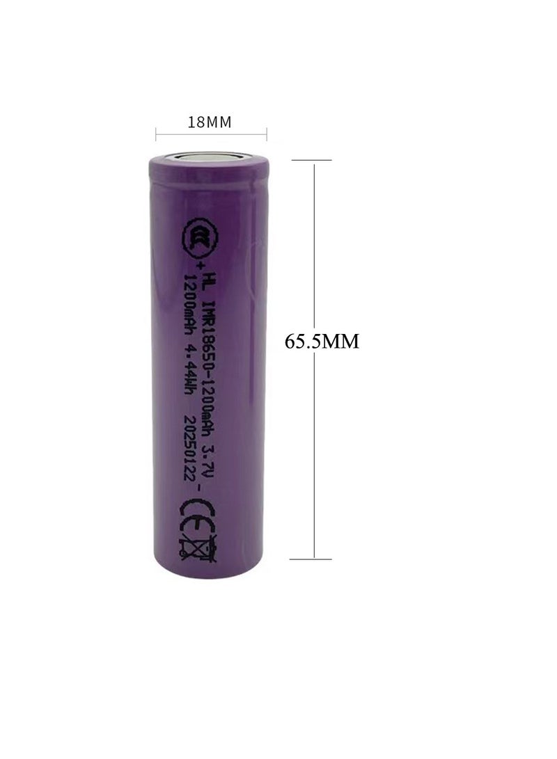 18650 Flat Top Lithium Battery 3.7V 1200mAh (Pack of 4) – Ideal for Science Projects, Robotics & DIY Learning  - Image 3