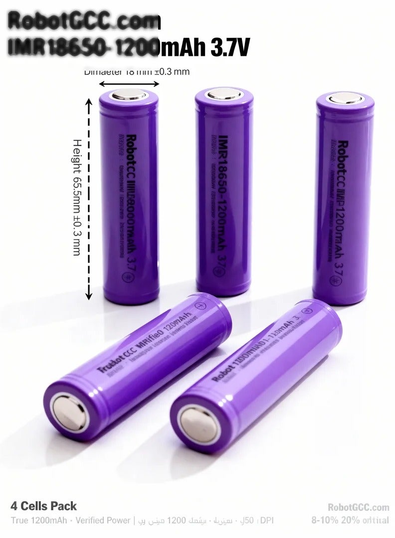 robotgcc 18650 Flat-Top 3.7V Li-ion Battery Pack – Ideal for Robotics Coding, IoT Development & Scientific Education | Includes Protective Box | UN38.3 / CE / RoHS Certified - Image 2