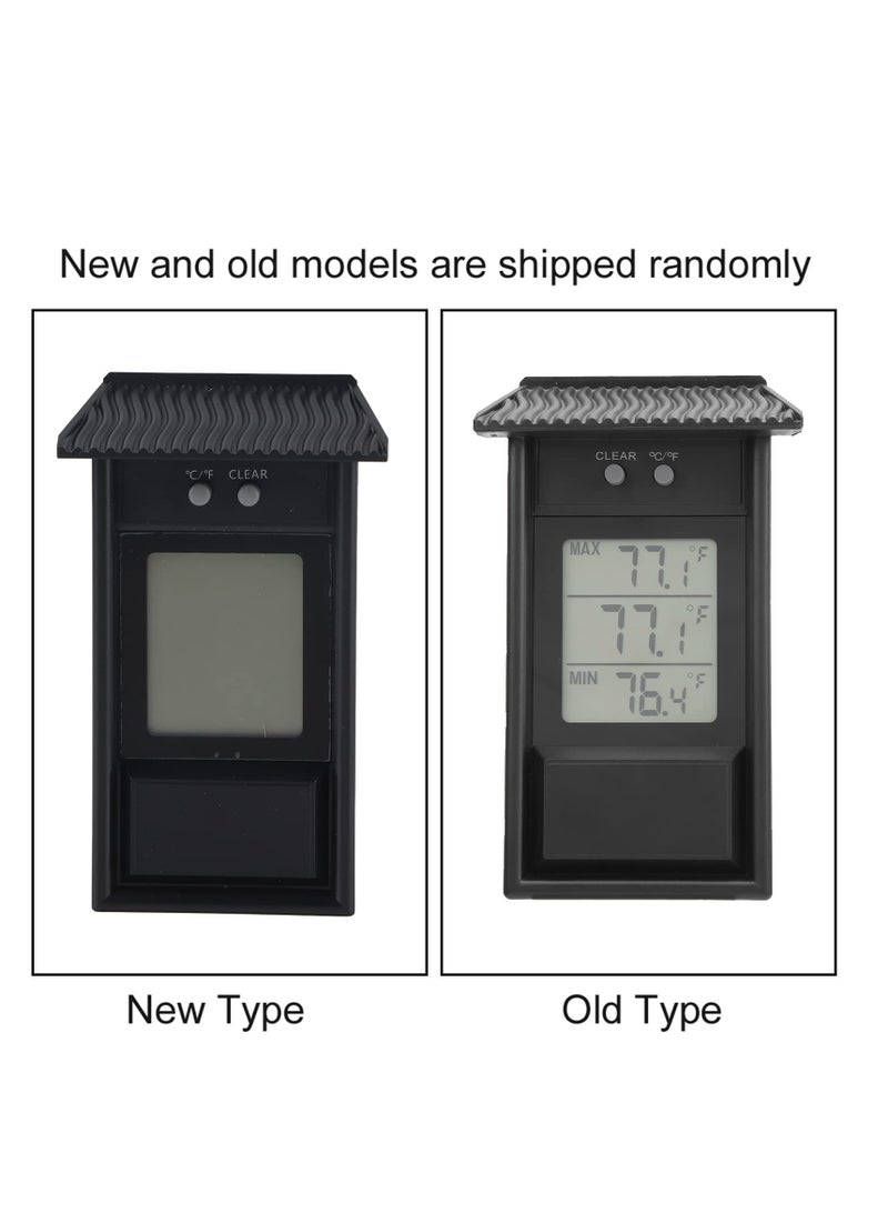 SYOSI Digital Greenhouse Thermometer with Hook up ℃ or ℉ Display Maximum and Minimum Temperature Monitoring with memory function for Garden Greenhouse Indoor Room Home Refrigerator Greenhouse Black - Image 2