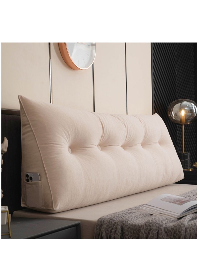 Arabest Cushion Freestanding Triangular Mattress For Reading And Resting Beige  - Image 1