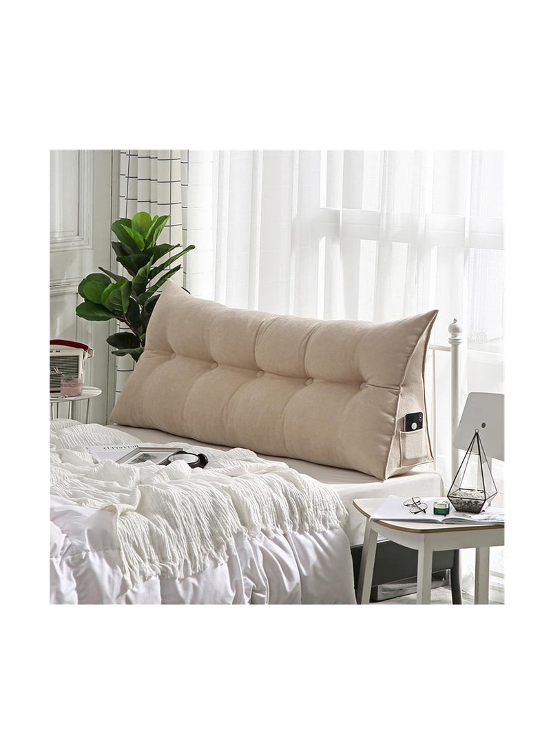 Arabest Cushion Freestanding Triangular Mattress For Reading And Resting Beige  - Image 2