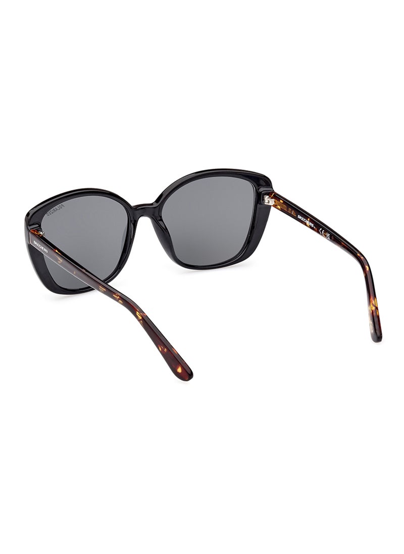 SKECHERS - Women's Polarized Rectangular Shape Sunglasses - SE626505D56 - Lens Size: 56 Mm - Image 1