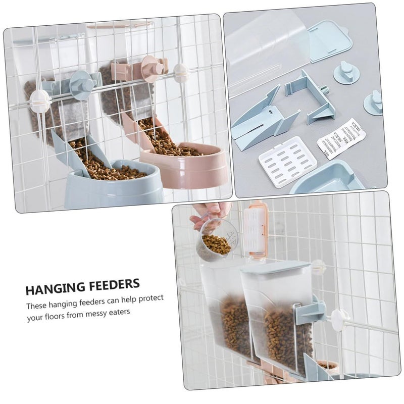 2L Hanging Automatic Dog Feeder With Bowls For Cage Small To Medium Pets - Image 4
