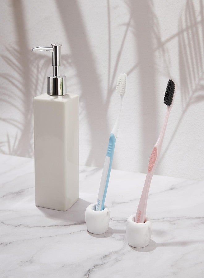 Amviner Mini Diatomite Toothbrush Holders for Bathrooms, Quick-Dry Tooth Brush Organizer Compact Portable Toothbrush Holder for Countertop - Image 5