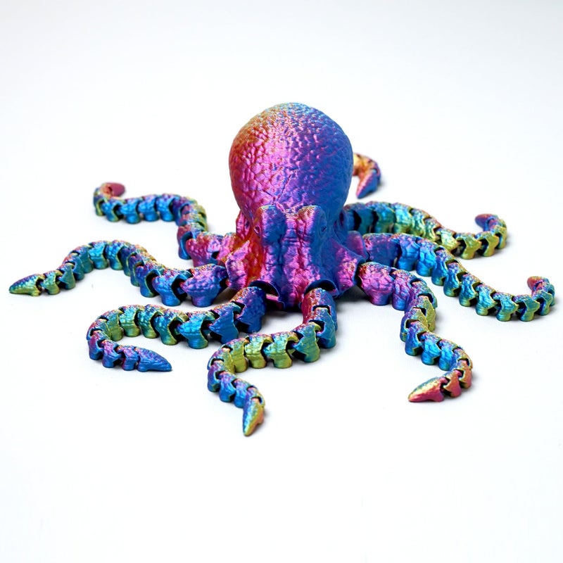 LUYUCUBE 3D Printed Octopus ModelFlexible Realistic Articulated Animal Fidget ToysMystery Figurines Gifts for EasterExecutive Desk Funny Dcor and Festival CollectibleEaster Basket Stuffers RBY - Image 3
