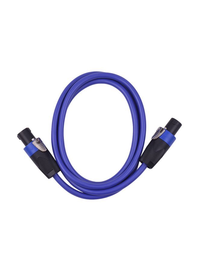 NIBEMINENT Male To Amplifier Speaker Connector Cable Cord I4698BL-2-A Blue/Black - Image 1