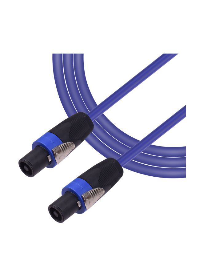 NIBEMINENT Male To Amplifier Speaker Connector Cable Cord I4698BL-2-A Blue/Black - Image 2